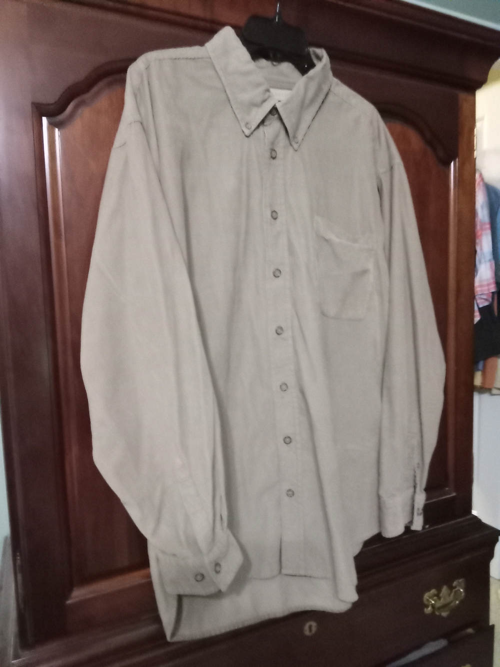NATURAL LIFE Men's Corduroy Button-Down Shirt - Taupe